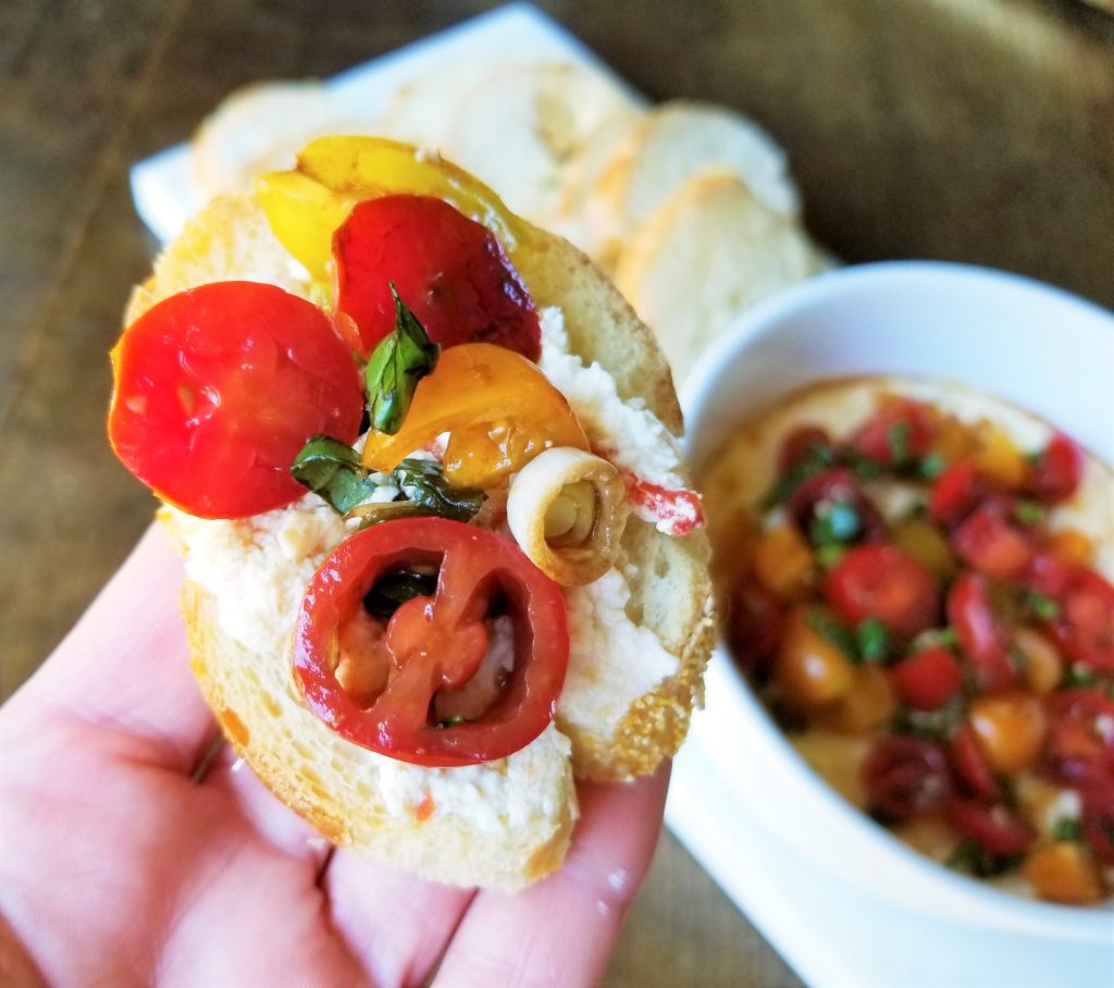 Bruschetta Goat Cheese Dip