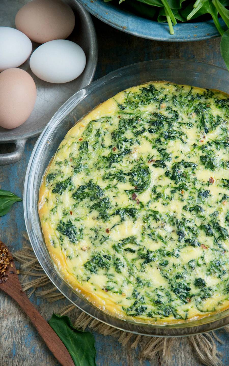 Crustless Spinach Quiche