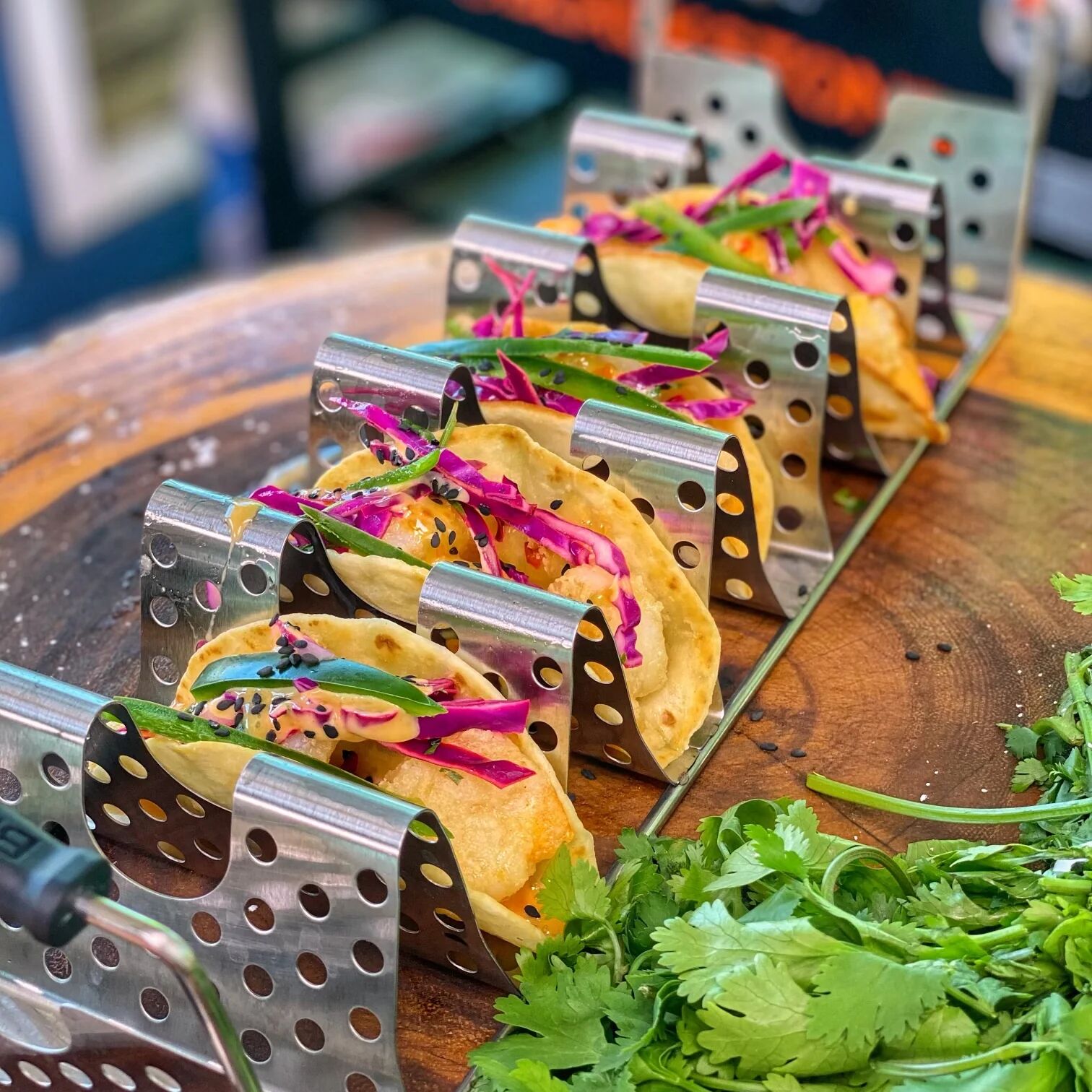 Crispy Sweet Chili Shrimp Tacos