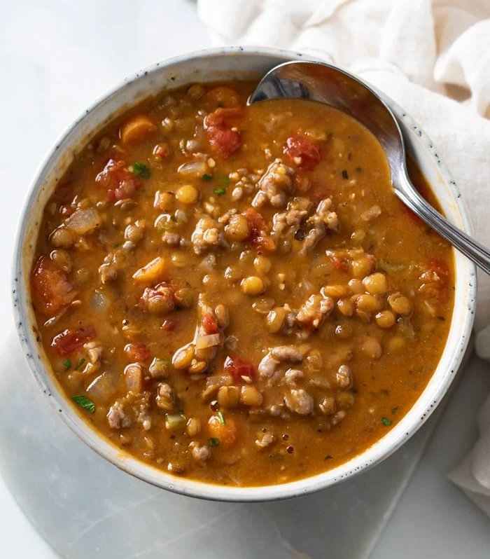 Lentil Sausage Soup